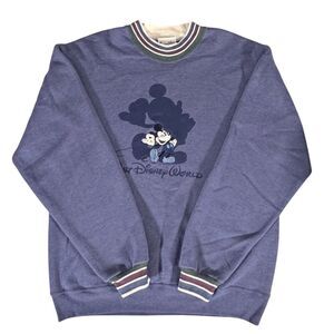 Vintage Disney Mickey Mouse Shadow Blue Sweatshirt Unisex L Pullover